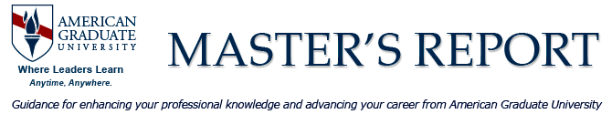 AGU Master’s Report